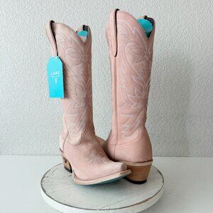 Lane SMOKESHOW Womens Cowboy Boots 8.5 Pink Western Cowgirl Mid Calf Pointed Toe